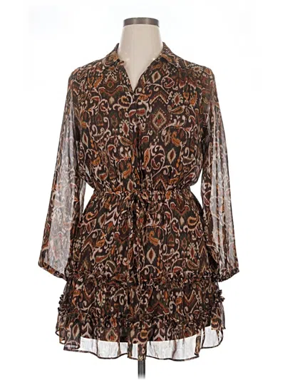 Pre-owned Msk Casual Dress In Brown