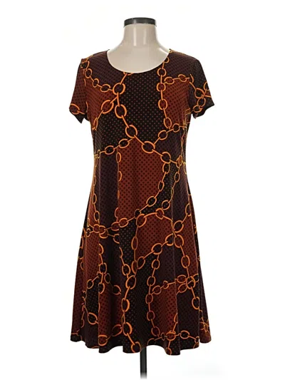 Pre-owned Msk Casual Dress In Brown