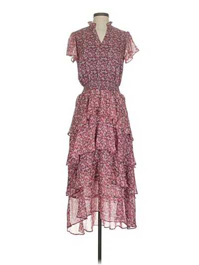 Pre-owned Msk Casual Dress In Burgundy