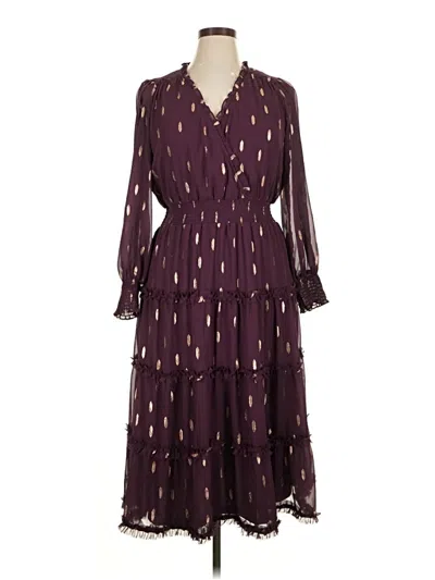 Pre-owned Msk Casual Dress In Burgundy