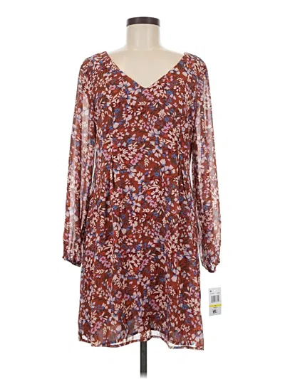 Msk Casual Dress In Burgundy
