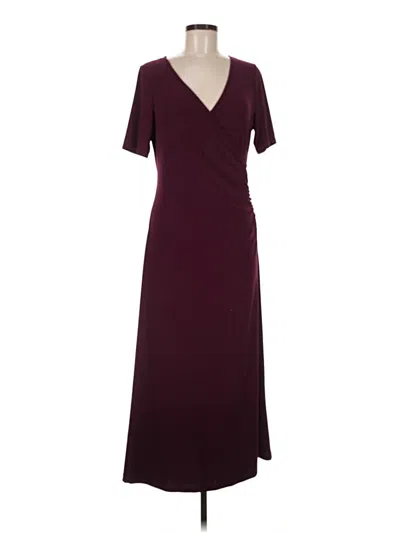 Pre-owned Msk Casual Dress In Burgundy