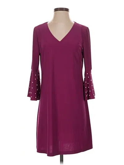 Pre-owned Msk Casual Dress In Burgundy