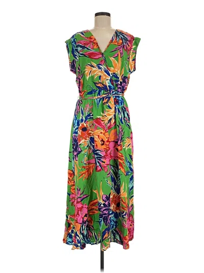 Pre-owned Msk Casual Dress In Green