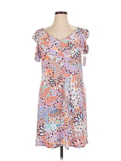 Msk Casual Dress In Orange