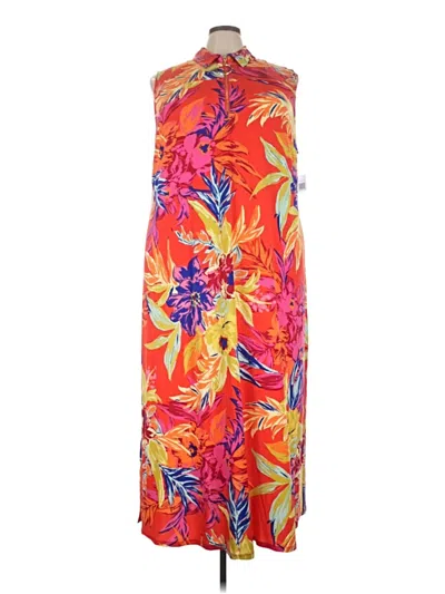 Pre-owned Msk Casual Dress In Orange