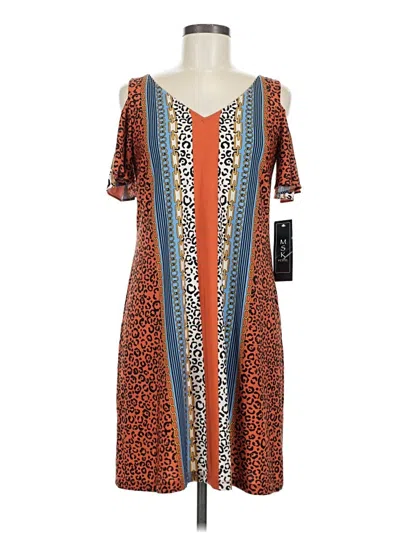Msk Casual Dress In Orange