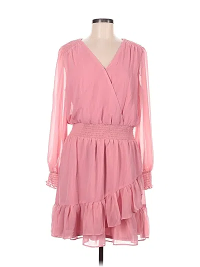 Msk Casual Dress In Animal Print