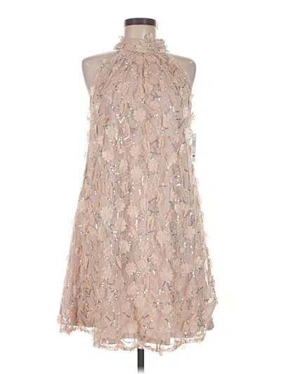 Msk Cocktail Dress In Tan
