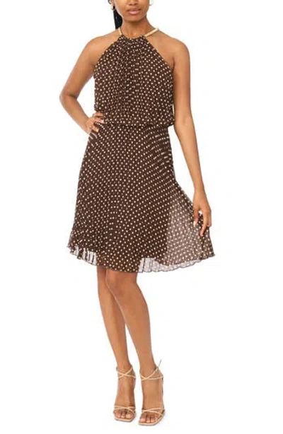 Msk Drop Waist Dress In Chicory Coffee