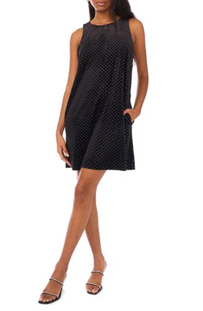 Msk Embellished Keyhole Back Shift Dress In Black/ Silver