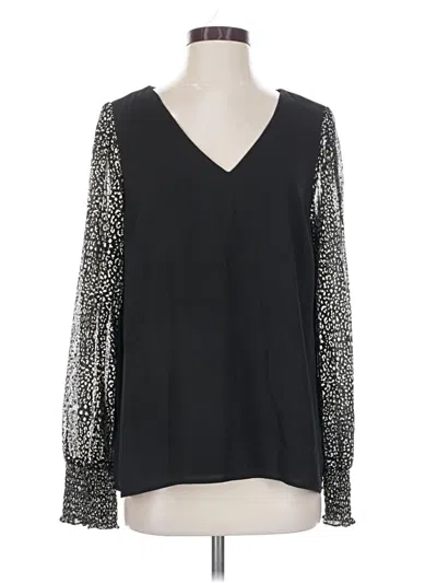 Pre-owned Msk Long Sleeve Blouse In Black
