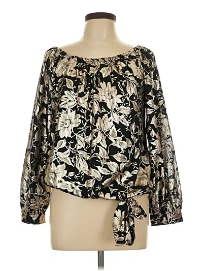 Msk Long Sleeve Blouse In Gold