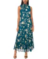 Msk Petite Mock Neck Sleeveless Maxi Dress In Multi