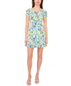 Msk Petite Paisley-print Short-sleeve Shift Dress