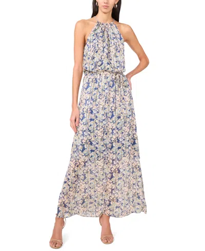 Msk Petite Sleeveless Maxi Dress In Blue