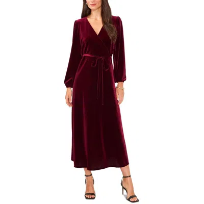 Msk Petites Womens Double-breasted Polyester Maxi Dress In Pink