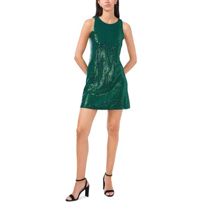 Msk Petites Womens Metallic Nylon Shift Dress In Multi