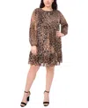 Msk Plus Size Animal Print Shift Dress In Animal Print