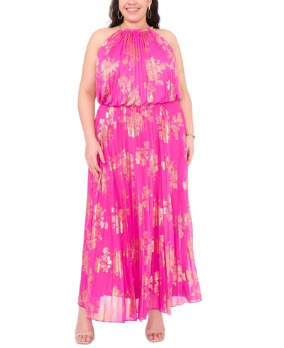 open lace back dress Plus Size Halter Pleated Midi Dress for Wedding Guests & Cocktail Parties main image 0