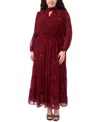Msk Plus Size Printed Maxi Dress In Red