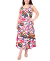 Msk Plus Size Printed Sleeveless Maxi Dress