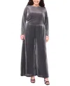 Msk Plus Size Wide Leg Pull-on Pants In Black