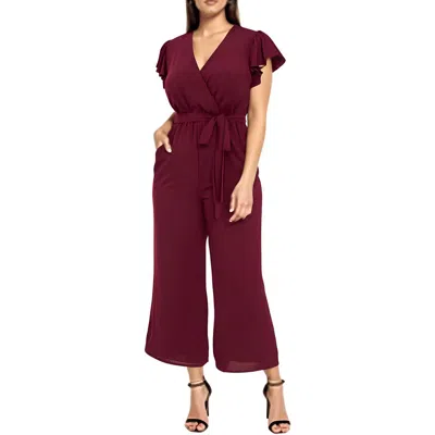 Msk Plus Womens Ruffled Polyester Jumpsuit