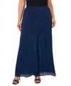 Msk Plus-size Pull-on Mid-rise Pants In Blue
