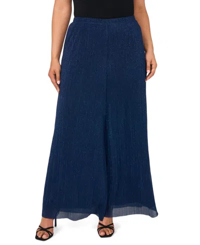 Msk Plus-size Pull-on Mid-rise Pants In Blue