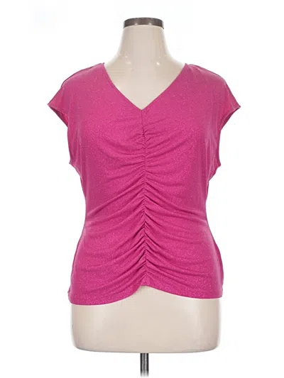 Pre-owned Msk Short Sleeve Top Pink Sweetheart Neckline Tops