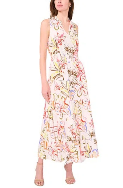 Msk Sleeveless Tiered Maxi Dress In Pristine