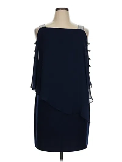 Pre-owned Msk Sleeveless Top Blue Cold Shoulder Neckline Tops