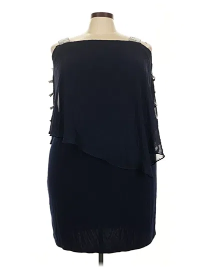 Pre-owned Msk Sleeveless Top Blue One Shoulder Neckline Tops