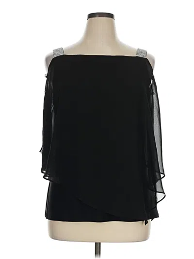 Pre-owned Msk Tank Top Black Cold Shoulder Neckline Tops