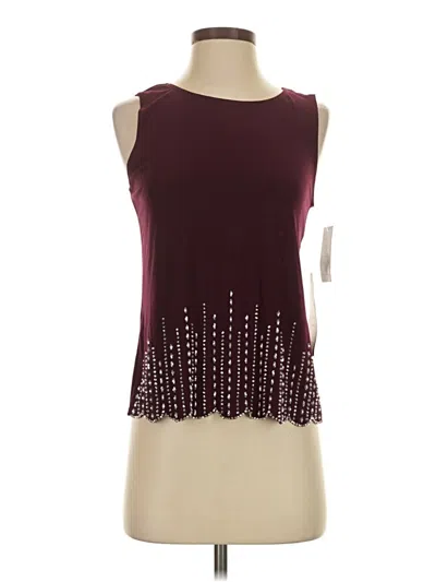 Pre-owned Msk Tank Top Burgundy Halter Neckline Tops