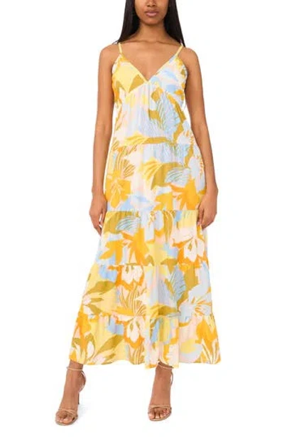 Msk Tiered Maxi Dress In Airy Blue