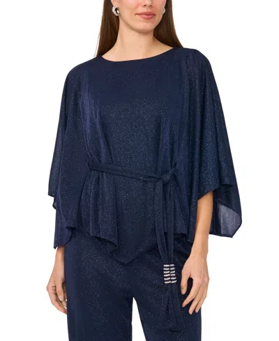 Msk Women's Crewneck 3/4-sleeve Top In Multi
