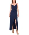 Msk Womens Embellished Polyester Evening Dress In Navy