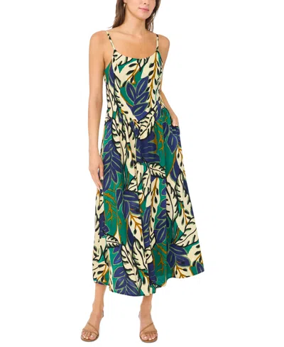 Msk Women's Floral Print Smocked Back Maxi Dress In Multi