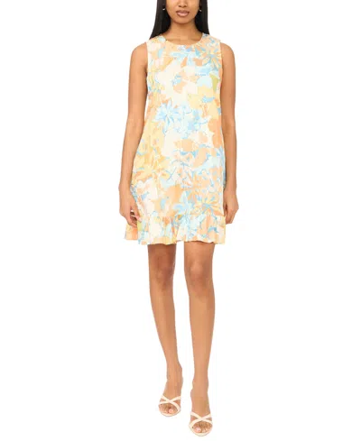 Msk Women's Floral Shift Dress In Multi