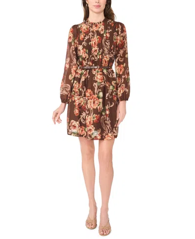 Msk Women's Floral-print Ruffle Dress In Multi