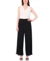 Msk Women's Glittered Pull-on Palazzo Pants In Black