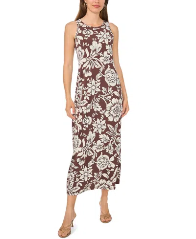 Msk Women's Jersey Keyhole Back Maxi Dress In Brown