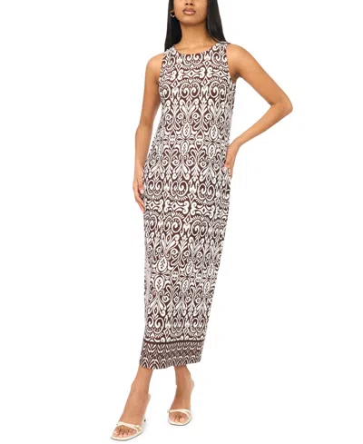 Msk Women's Keyhole Back Maxi Dress In Brown