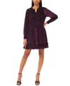 Msk Women's Long Sleeve Babydoll Dress In Purple