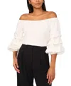 Msk Women's Off-the-shoulder Embellished-sleeve Top In Neutral