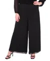 Msk Women's Palazzo Pull-on Pants In Black
