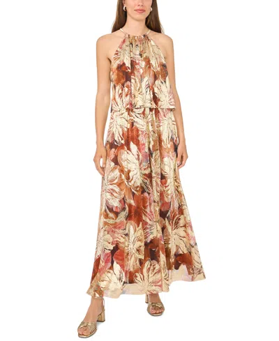 Msk Women's Printed Maxi Dress In Multi
