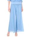 Msk Women's Pull-on Palazzo Pants In Blue